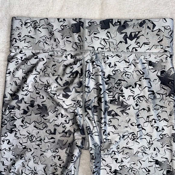 Terez Confetti Star Print Leggings silver size L - Picture 4 of 7